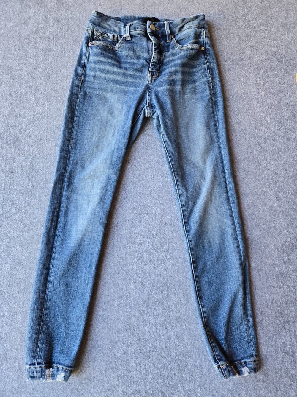 Buckle Black Fit No 93 Women's Skinny Jeans Mid Rise Stretch Distressed Size 26